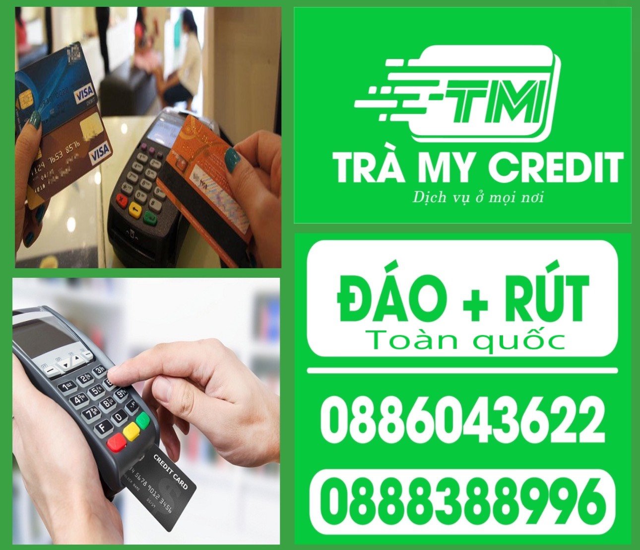 Rút tiền mặt thẻ tín dụng tại Trà My Store