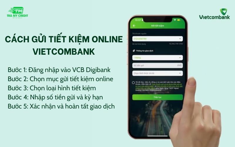 Cách gửi tiết kiệm online Vietcombank