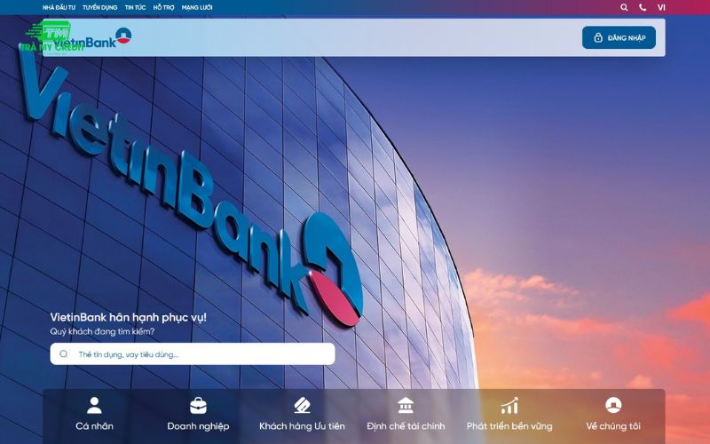 Website ngân hàng Vietinbank
