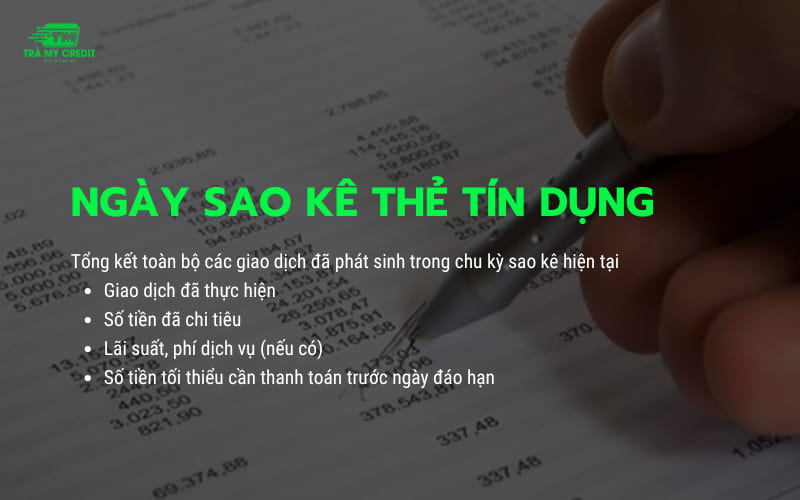 Ngày sao kê thẻ tín dụng Techcombank