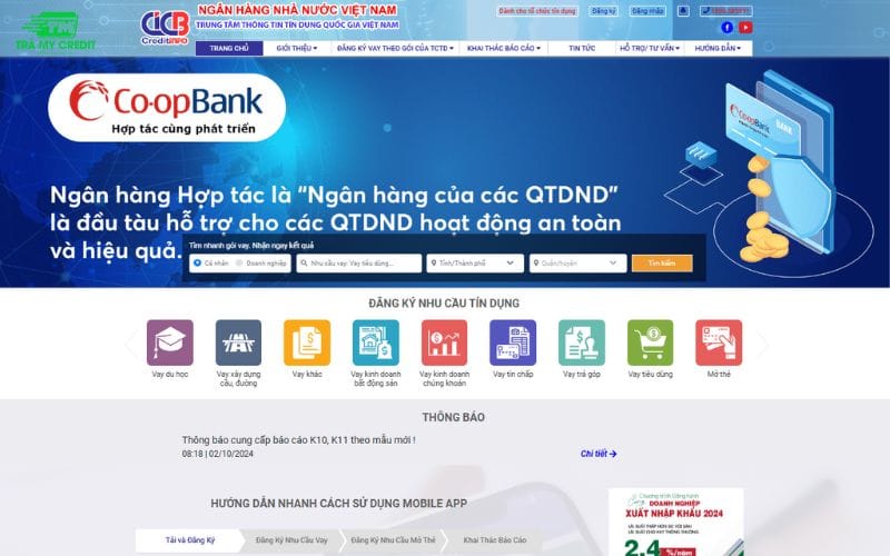 Cach xoa no xau tren CIC Trung tam thong tin tin dung quoc gia