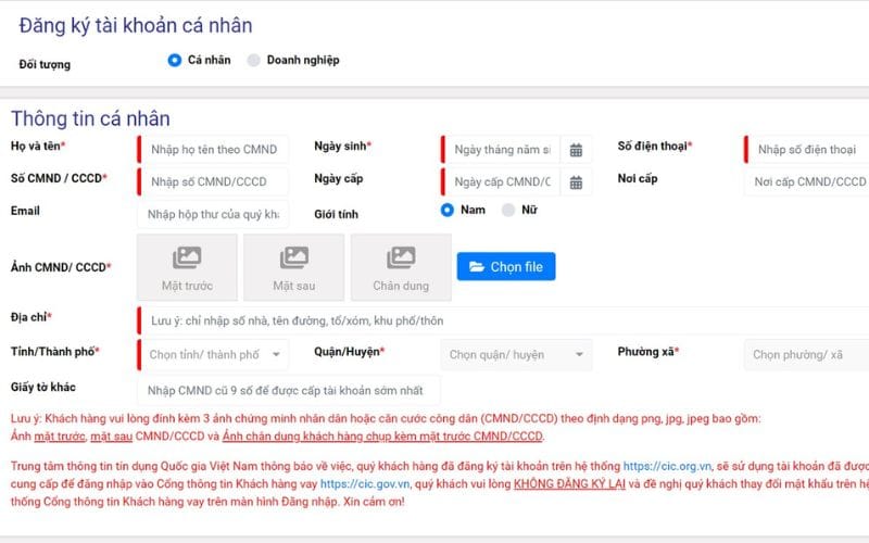 Hướng dẫn kiểm tra nợ xấu trên CIC nhanh và chi tiết nhất 7 Kiem tra no xau CIC qua Website 2