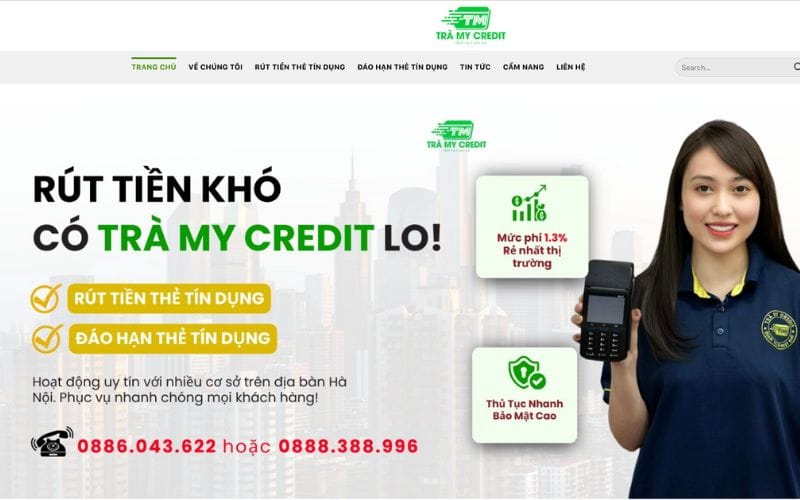 rút tiền và đáo hạn thẻ tín dụng Tân Phú